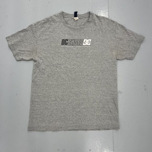 Vintage Y2k DC Shoes Skater Grey T-Shirt - Picture 1 of 4